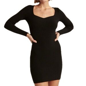 Abercrombie Long Sleeve Portrait Neck Mini Sweater Dress